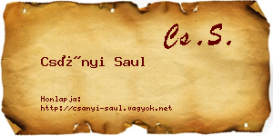 Csányi Saul névjegykártya